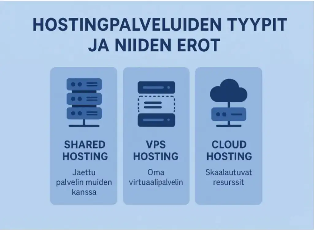 Eri hostingpalveluiden tyypit ja erot