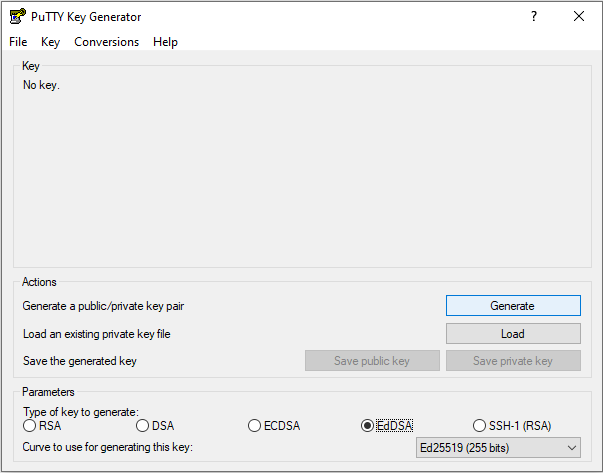 PuTTY Key generator