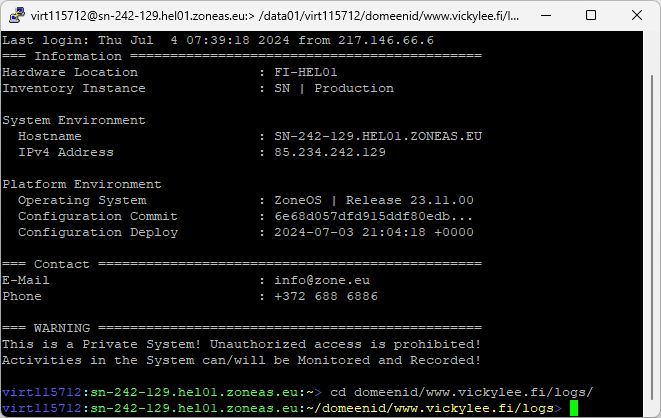 SSH terminal