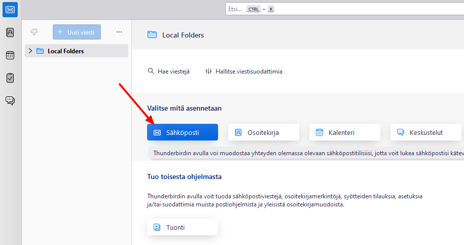 Thunderbird pystyy määrittämään tilin automaattisesti. Tämän oppaan avulla voit määrittää sen.